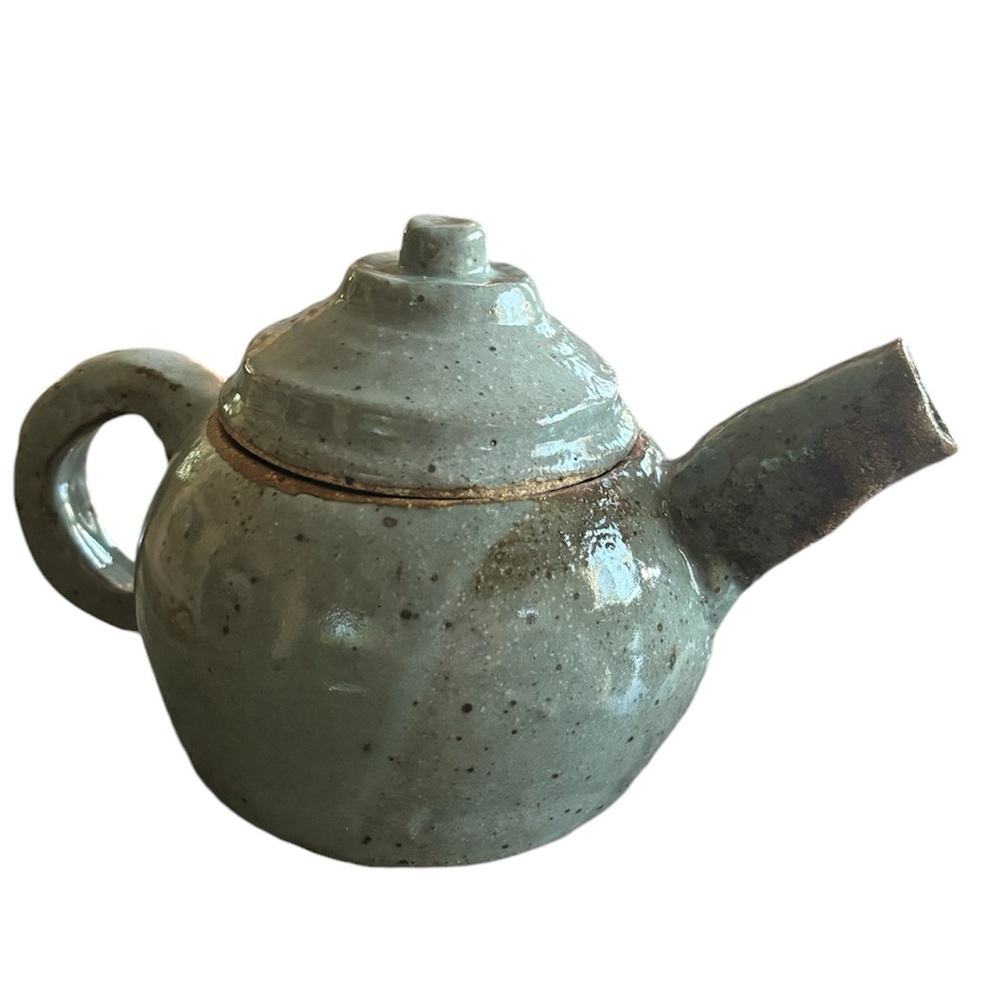 EC Modern Home Decor Handmade Ceramic Grey Teapot - Picture 1 of 12